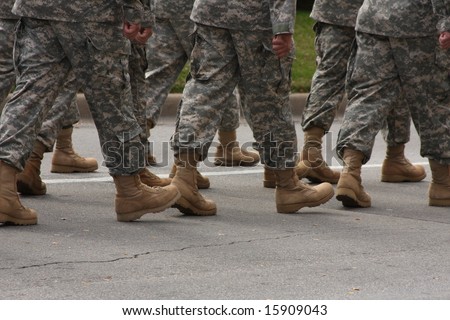 Marching soldiers