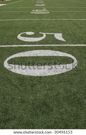 American football yard line markers