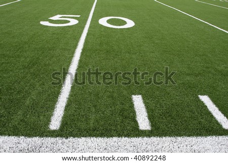 Football Field near the Fifty Yard Line