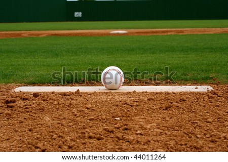 Baseball on the Pitchers Mound