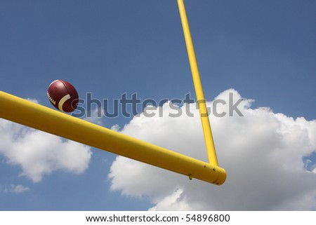 American Football kicked through the Goal Posts or Uprights