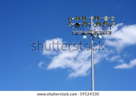 American Football Field Lights During the Day
