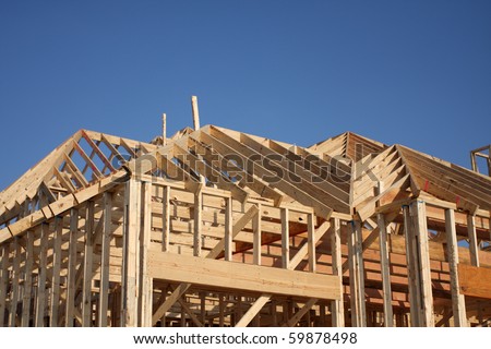 New House Construction Frame with room for copy