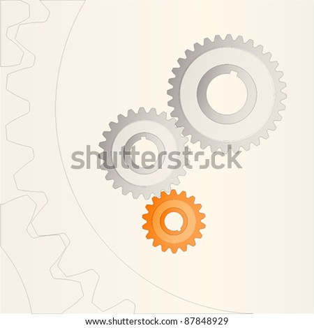 3 gears with  background