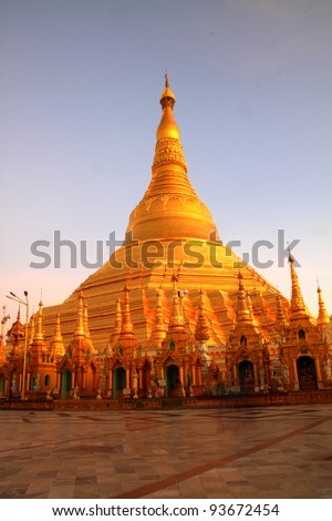 Golden Pagoda Buddhist temple Myanmar