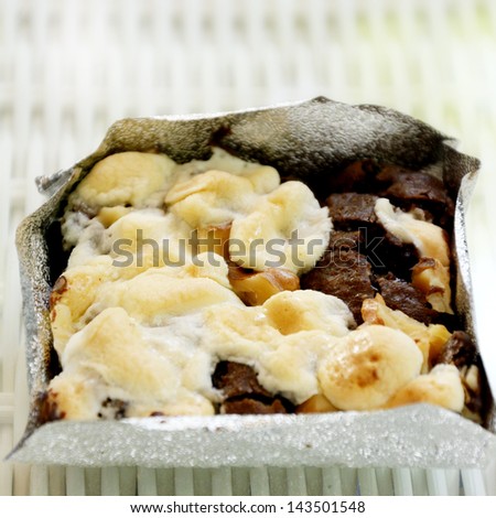 Brownie with Marshmallows topping, Delicious dessert