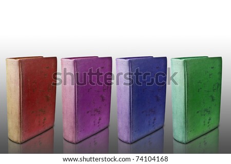 Colorful book on the white background