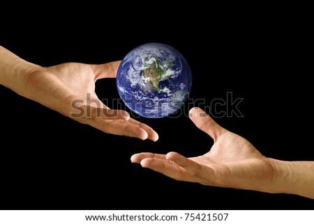 Give The World To Other Hand Stock Photo 75421507 : Shutterstock