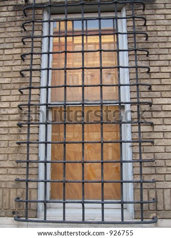 bars on abandoned windows