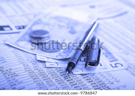 real money over financial newspaper stock market report