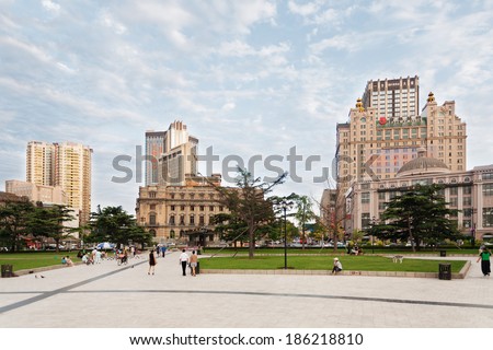 DALIAN, CHINA - JUNE 11, 2012: Dalian city was based Russian in 1898, preserved building in the Russian and European styles. City is a tourist center for tourists from Japan, South Korea and Russia.