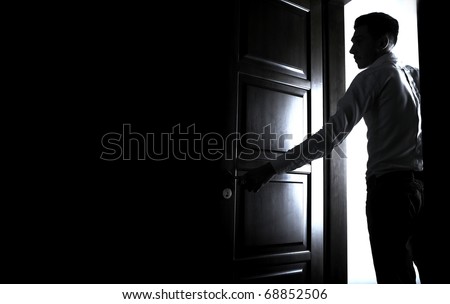 Similar – Image, Stock Photo strange | a locked door stands lonely around…