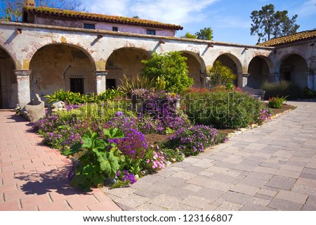 SAN JUAN CAPISTRANO - MAR 15:  Mission San Juan Capistrano Southern California on Mar 15, 2011. This historic mission was founded in 1776 by Spanish Catholics of the Franciscan Order