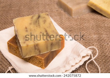 Bars of organic homemade soap