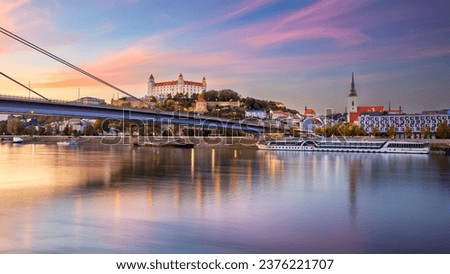 Similar – Image, Stock Photo Castle on the waterfront at sunrise