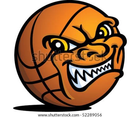 Basketball Evil Guy Stock Vector Illustration 52289056 : Shutterstock