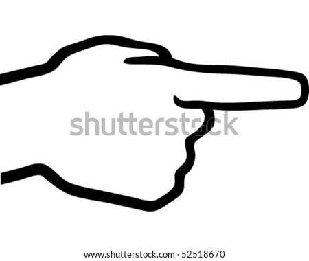 Hand Point Stock Vector Illustration 52518670 : Shutterstock