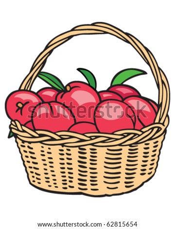 Fruit Basket Stock Vector Illustration 62815654 : Shutterstock