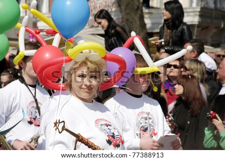ODESSA, UKRAINE - APRIL 1: April Fools\' Day and the Odesa holiday - Humorina April 1, 2011 in Odessa, Ukraine