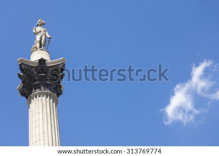Nelson\'s Column, Trafalgar Square, London, England