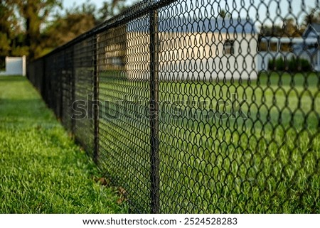 Similar – Image, Stock Photo Chain links on a bridge railing over a canal