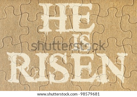 He Is Risen Religious Background Puzzle