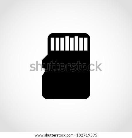Micro sd card Icon Isolated on White Background