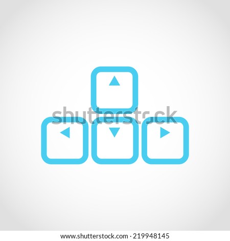 Arrows buttons keyboard Icon Isolated on White Background