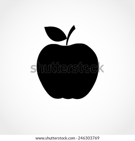 Apple Icon Isolated on White Background