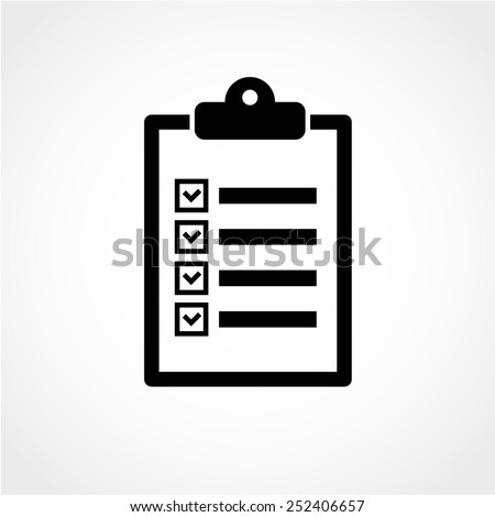 Checklist Icon Isolated on White Background