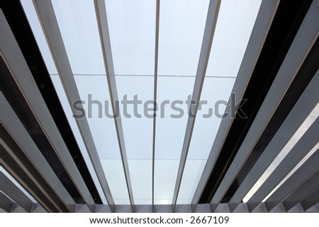 Abstract office window view - converging perspective