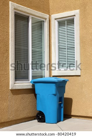 Clean garbage can in urban house