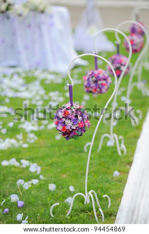decorated place for wedding ceremony