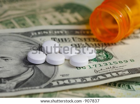 High Cost of Medicine or Healthcare (White Pills)
