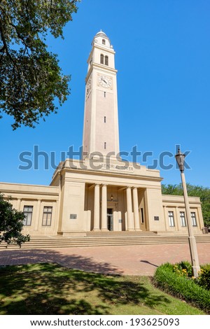 BATON ROUGE, LOUISIANA USA - MAY 5,2014: The 175 foot Memorial Tower located on the Louisiana State University campus erected in 1923 is a memorial to Louisianans who died in World War I.