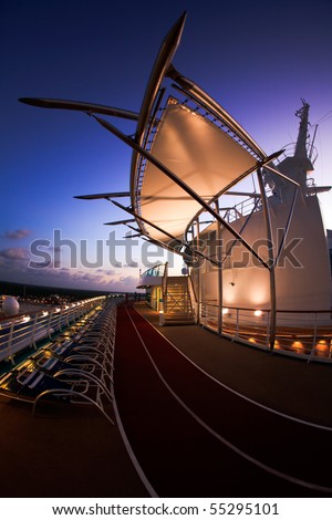 Cruise Ship Jogging Track at Sunset