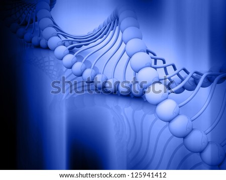 Digital illustration of DNA in Digital Background