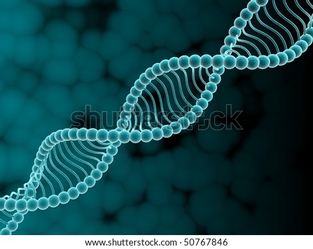 Digital Illustration Of Dna Structure In 3d On Color Background ...