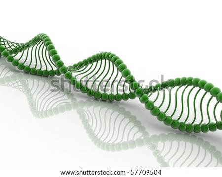 Digital Illustration Of Dna Structure In 3d On Color Background ...