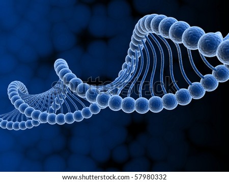 Digital Illustration Of Dna Structure In 3d On Color Background ...