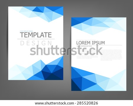modern geometric business brochure in blue and white download free