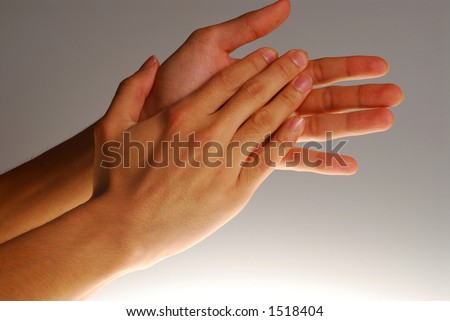 Hands in action - Clapping hands. concept for success, appreciation, etc.