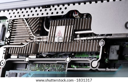 Object Shot - Laptop Heat-sinks. Great as technology background. Intentional selective focus.