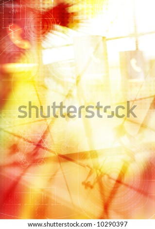 Hi-Tech Abstract Futuristic - Grunge Background. Great as a background or a design element.