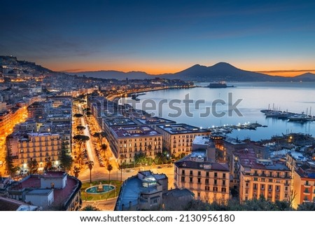 Similar – Image, Stock Photo View from Vesuvius to Naples