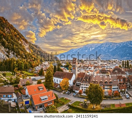Similar – Image, Stock Photo Interlaken from above