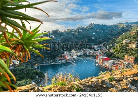 Similar – Portofino, viewed from Castle Brown