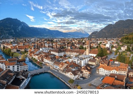 Similar – Image, Stock Photo Interlaken from above