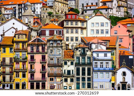 Porto, Portugal old buildings.