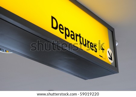 Departure Sign At An Airport. Stock Photo 59019220 : Shutterstock